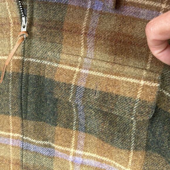 Lauren Ralph Lauren 100% Lambswool Plaid Zip Up Jacket Women’s Petite Medium - Picture 11 of 16